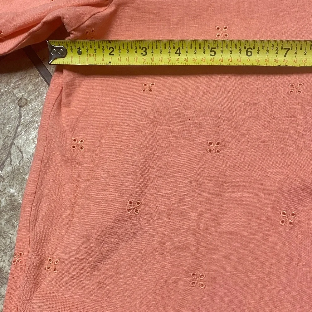 Chelsea Studio Medium Linen-Cotton Blend Top in Peach - Picture 7 of 14